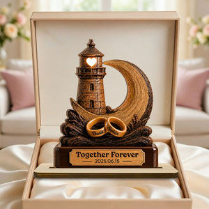 "Together Through Life" – Personalized Wood Plaque With Flat Base | Gift For Couples