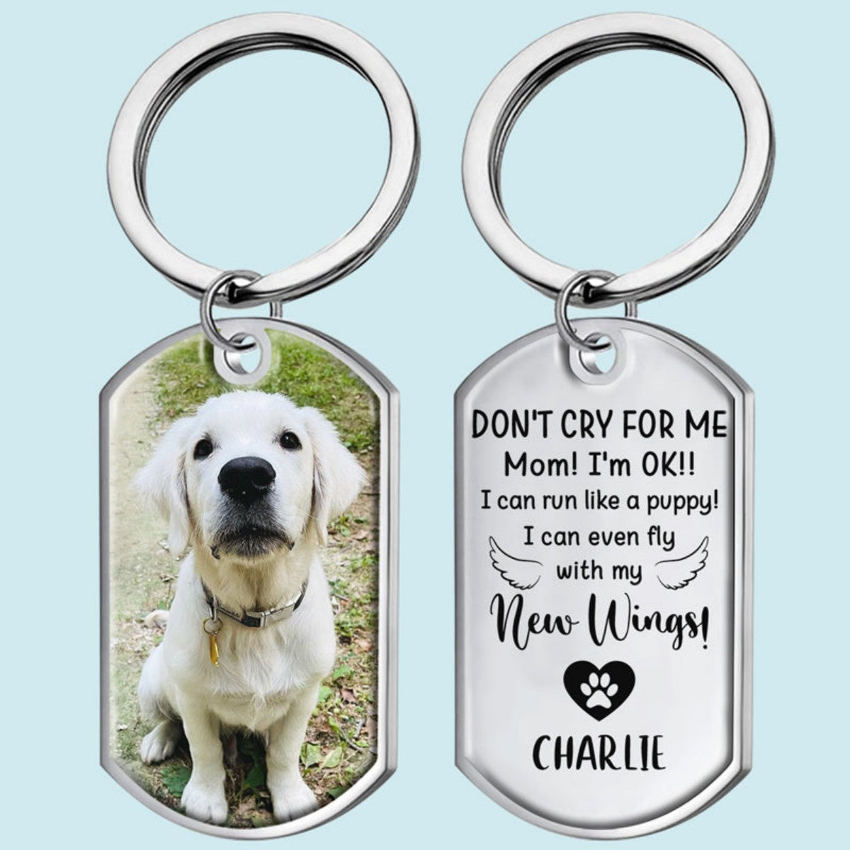 Memorial Personalized Custom Keychain - Sympathy Gift For Pet Owners, Pet Lovers