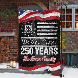 250 Years America 250th Birthday 1776-2026 Personalized Garden Flag Gift for Family