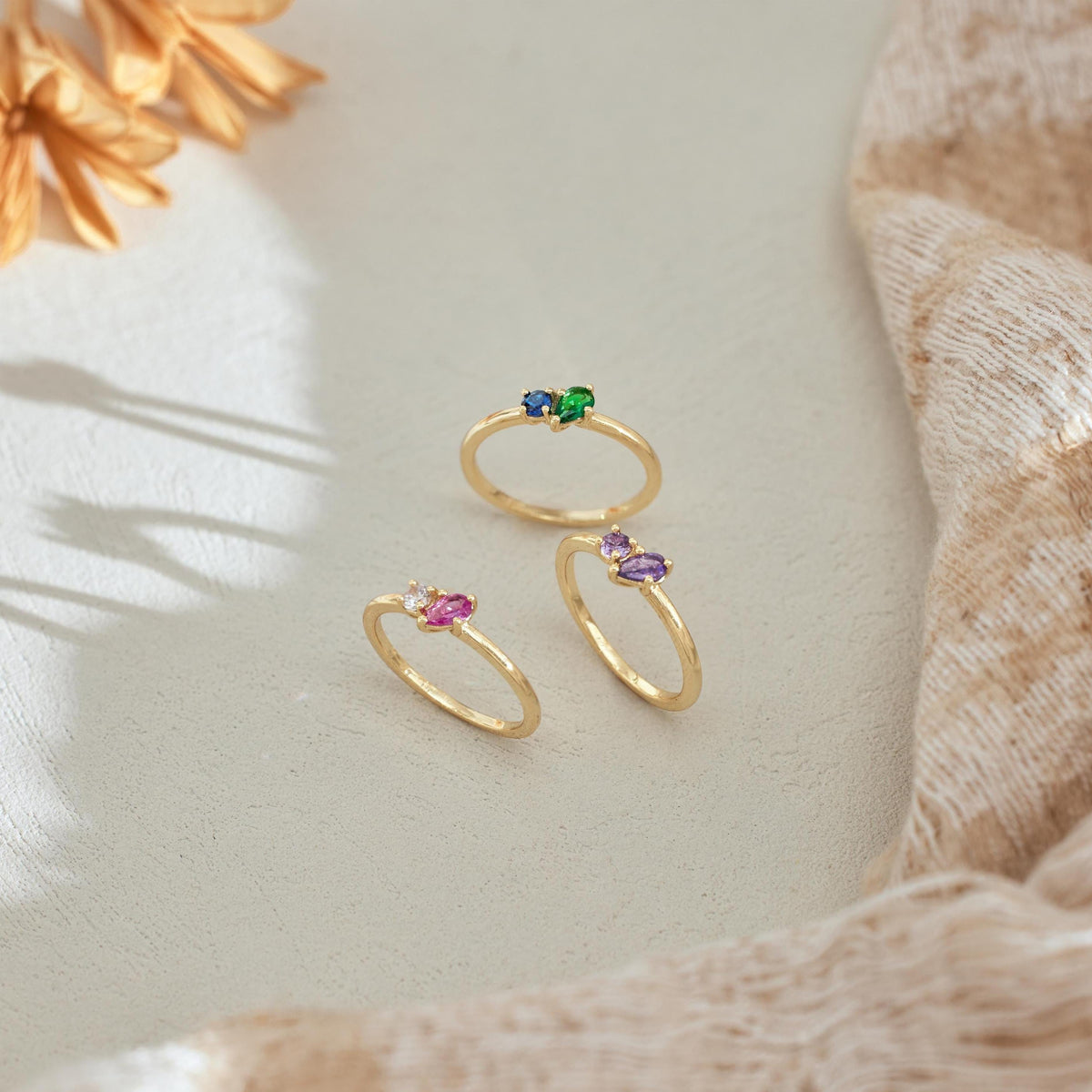 Personalized Family Stackable Birthstone Jewelry Ring