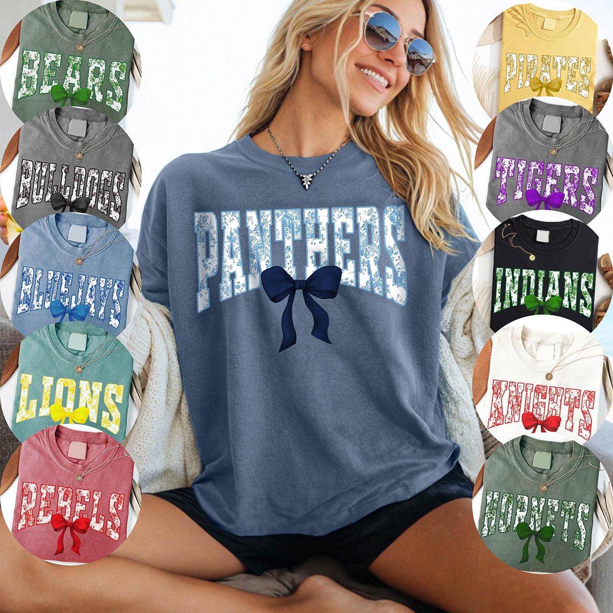 Favorite School Team Mascot - Personalized Football T Shirt Football Game Day
