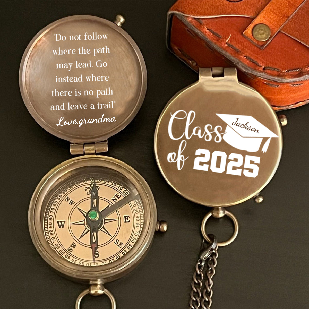 Behind You All Your Memories, Before You All Your Dreams Personalized Compass, Graduation Gift