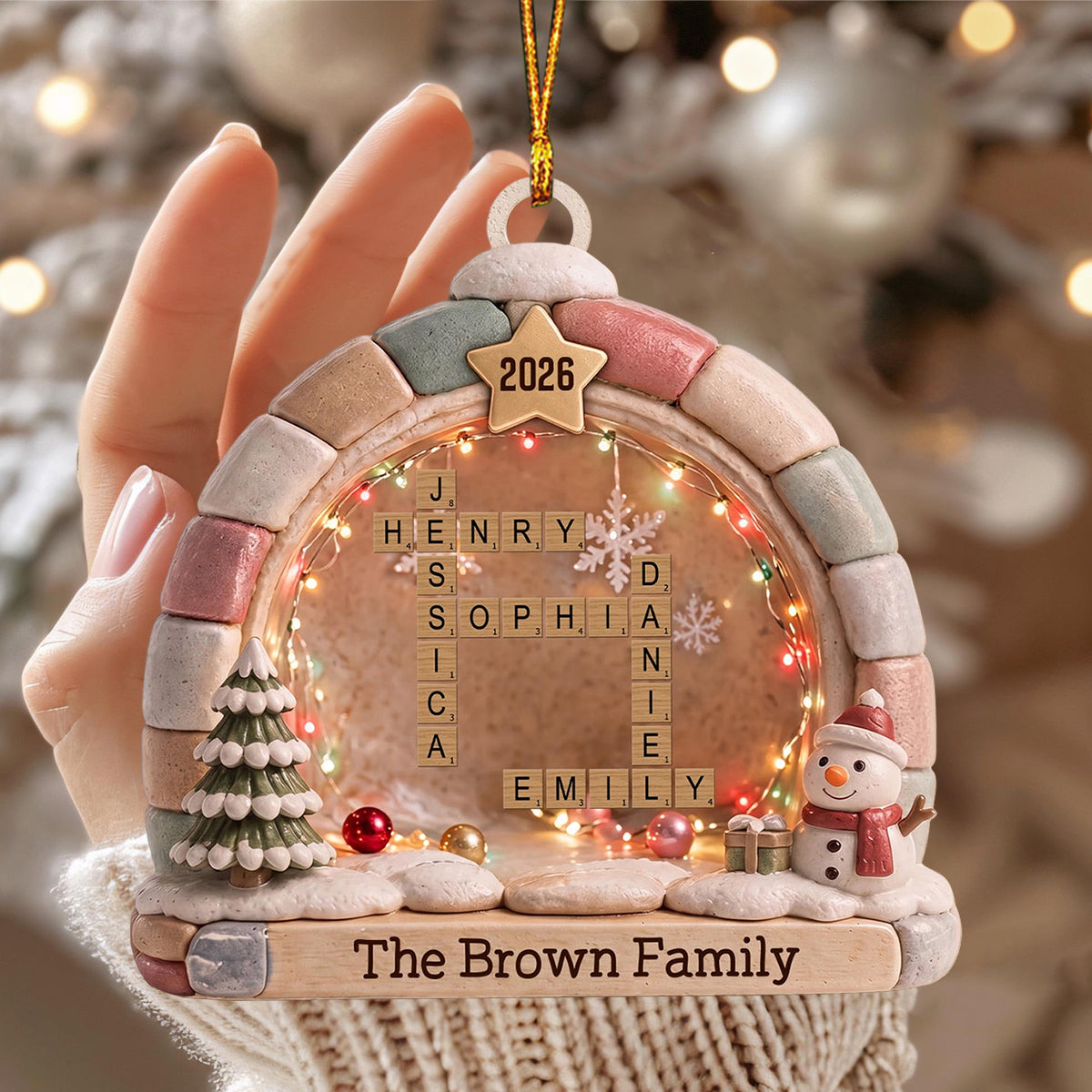 "Our Family" – Personalized Acrylic Hanging Ornament | Gift For Family Lovers