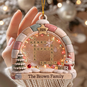 "Our Family" – Personalized Acrylic Hanging Ornament | Gift For Family Lovers