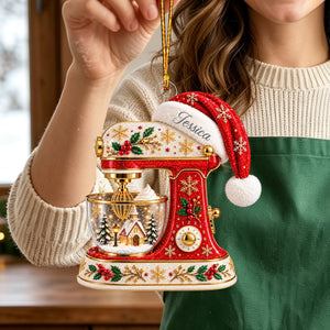 Just a Girl Who Loves Baking Mixer Personalized Christmas Ornament Kitchen Mixer Keepsake Baking Gift for Bakers