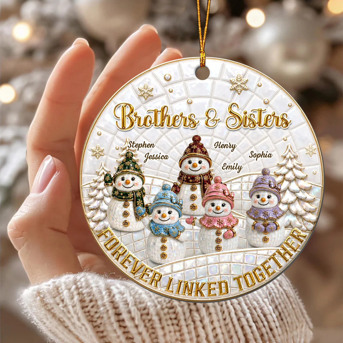 Personalized "Forever Our Bond" Acrylic Ornament – Heartfelt Keepsake Gift