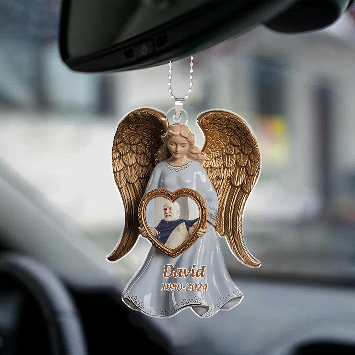 On Angel’s Wings - Personalized Acrylic Ornament