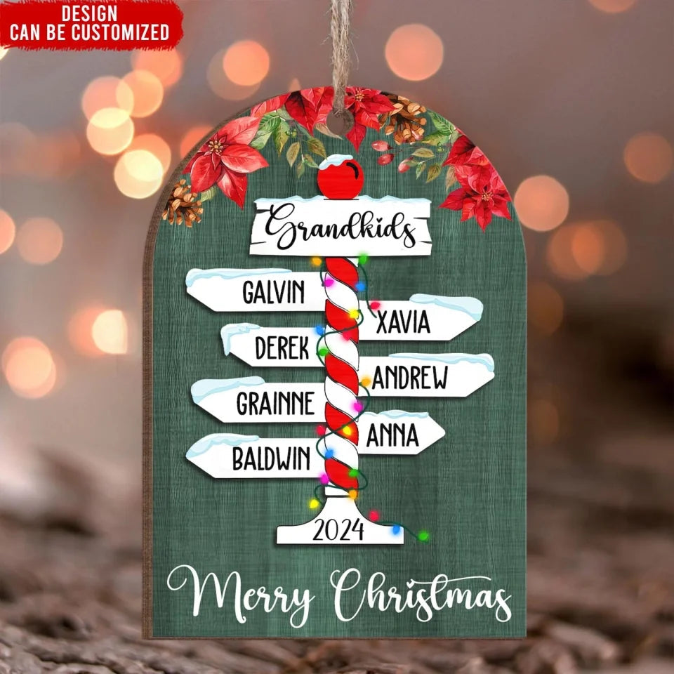 Custom Family Christmas - Personalized Wooden Ornament, Christmas Gift