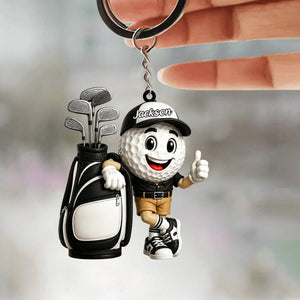 Golf Player Keychain  – Personalized Gift For Golf Lovers