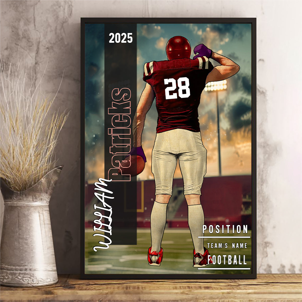 Any Name, Number, Team... - Personalized Football Poster