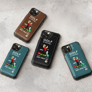 Golf Is Calling¡­ And I Must Go - Custom Photo Personalized Flip Wallet Phone Case, Gift For Golfer