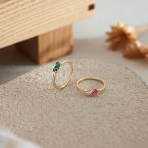 Personalized Family Stackable Birthstone Jewelry Ring