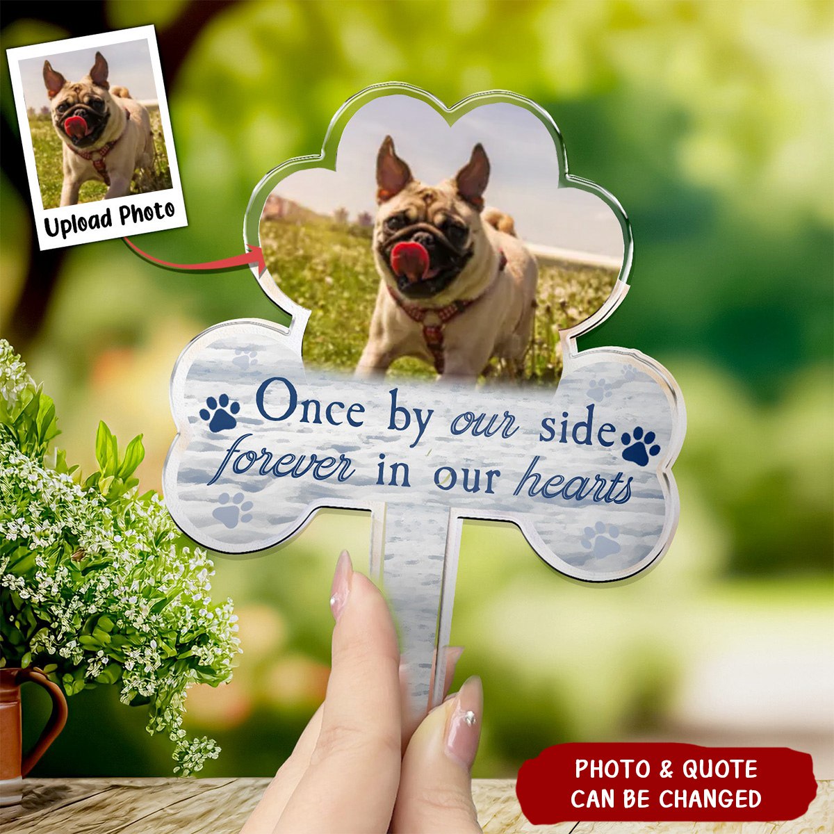 Personalized Memorial Pet Photo Garden Stake