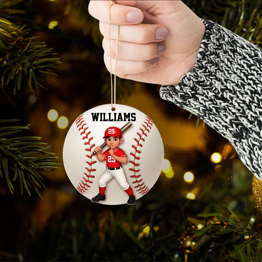 Personalized Baseball Softball Player Ornament Gift For Sport Lover
