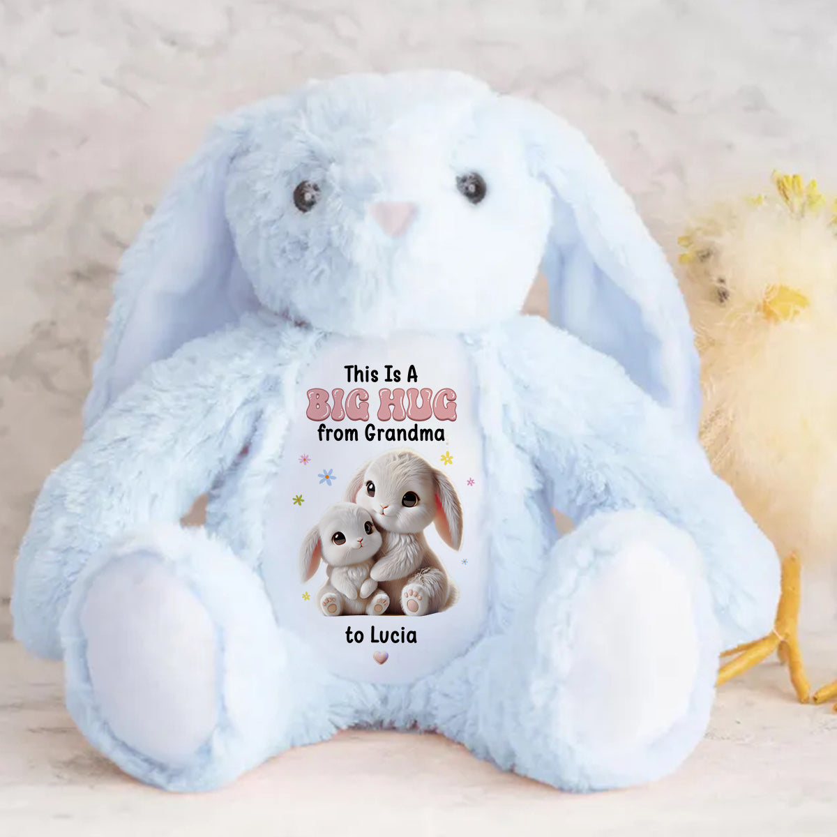 A Sweet Hug From Nana - Personalized Custom Easter Bunny Plush Gift For Family Members