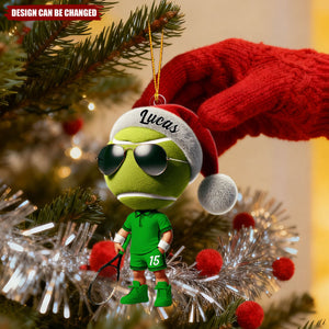 Cool Tennis Player Christmas Ornament, Personalized Acrylic  Ornament