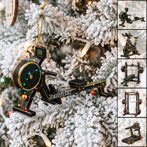 Gym Equipment Personalized Fitness Gym Christmas Ornament