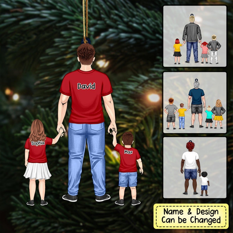 Personalized Dad Is My Hero，Gift For Dad Acrylic Ornament