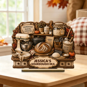 Personalized Sourdough Baking Counter Wooden Plaque | Baking Gift for Bakers