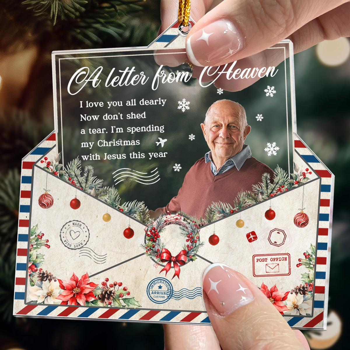 A Letter From Heaven Personalized Acrylic Photo Ornament