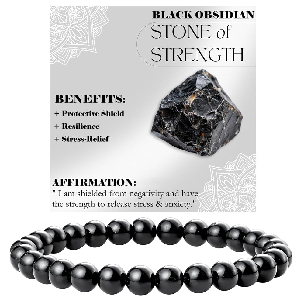 Energy & Love • Natural Stone Elastic Rope Bracelet