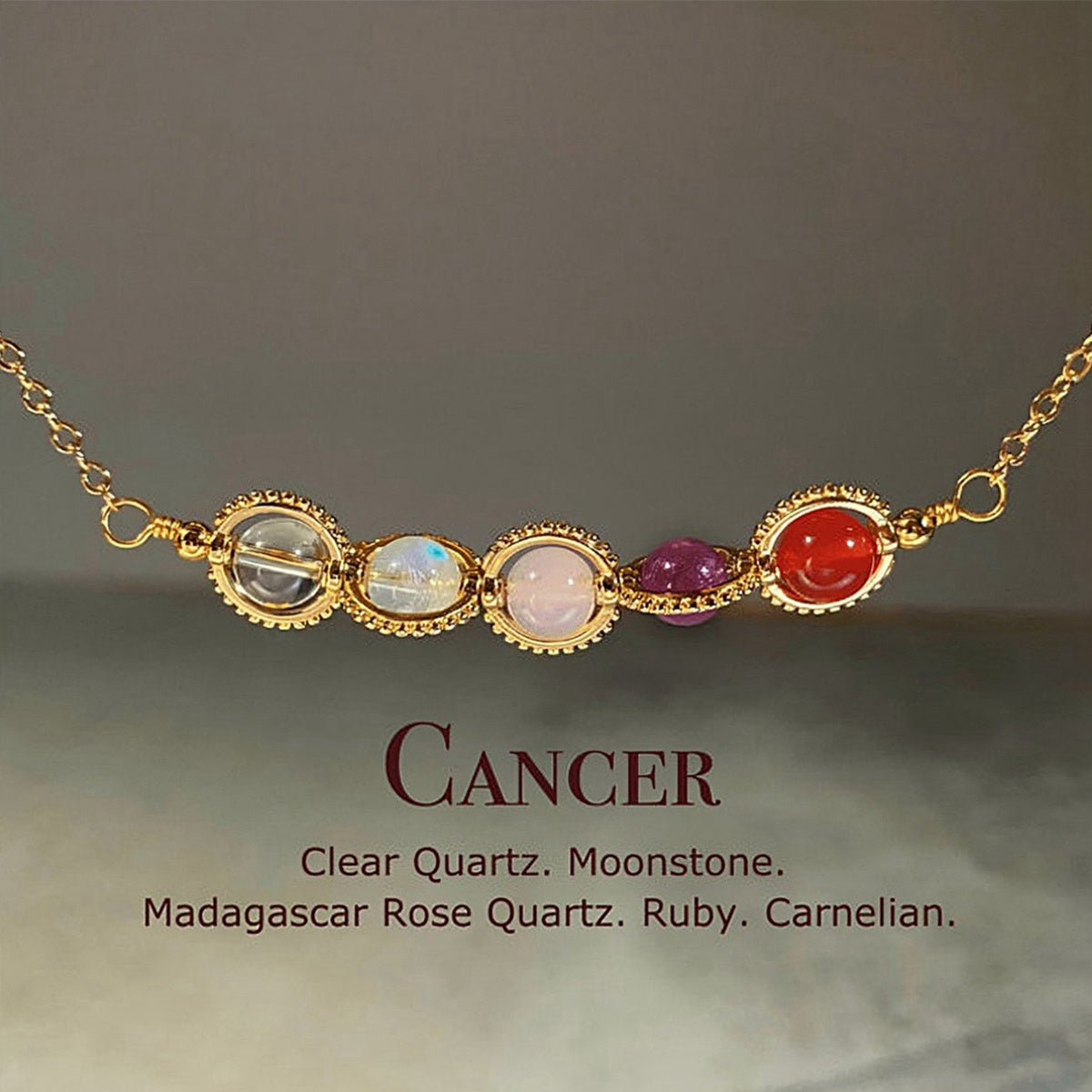 Zodiac Necklace Natural Astrology Jewelry Gift