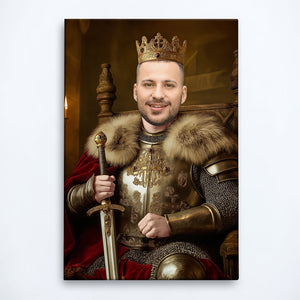 Custom Photo Royal Painting Style For Dad, Grandpa - Personalized Poster/Canvas