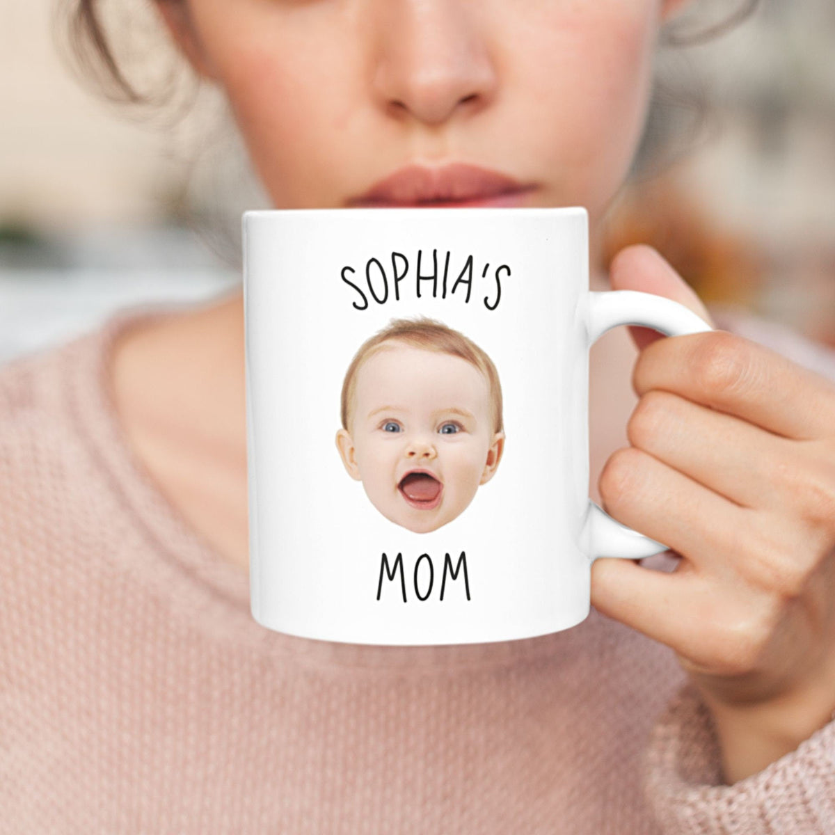 Personalized Face Photo Custom Text Mug