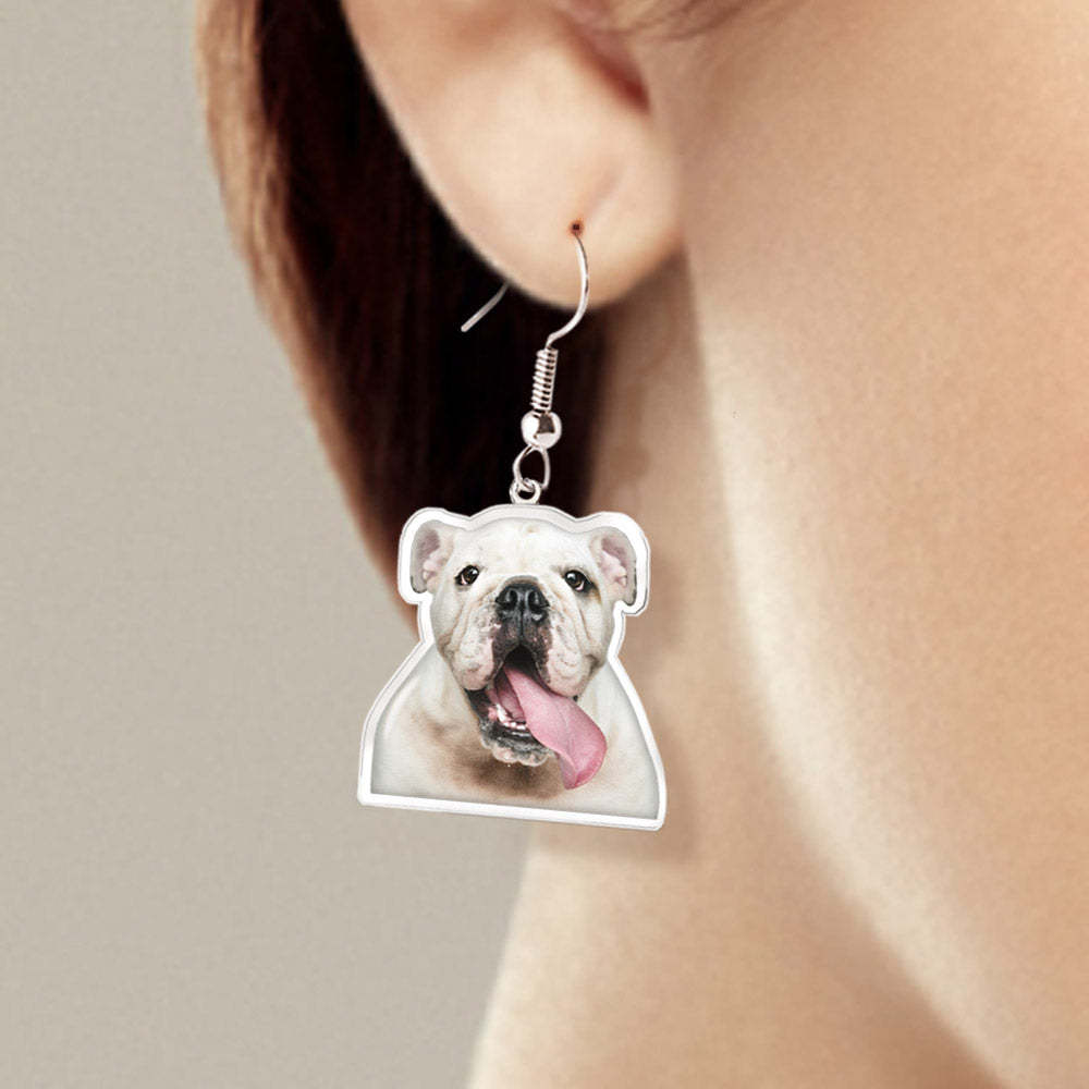 Personalized Pet Earrings Gift for Dog Mom