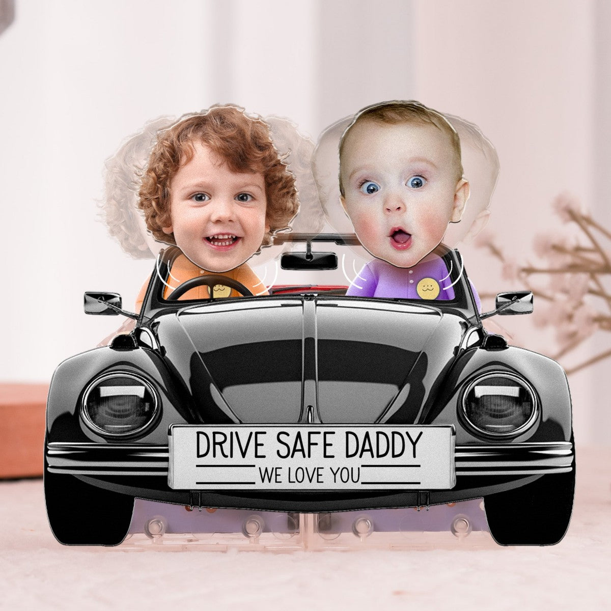 Drive Safe Daddy - Personalized Photo Shaking Head Acrylic Standee