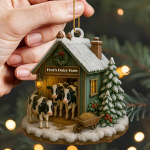 Create Your Own Personalized Dairy Farm, Custom Wood Ornament, Gift For Farm Enthusiasts
