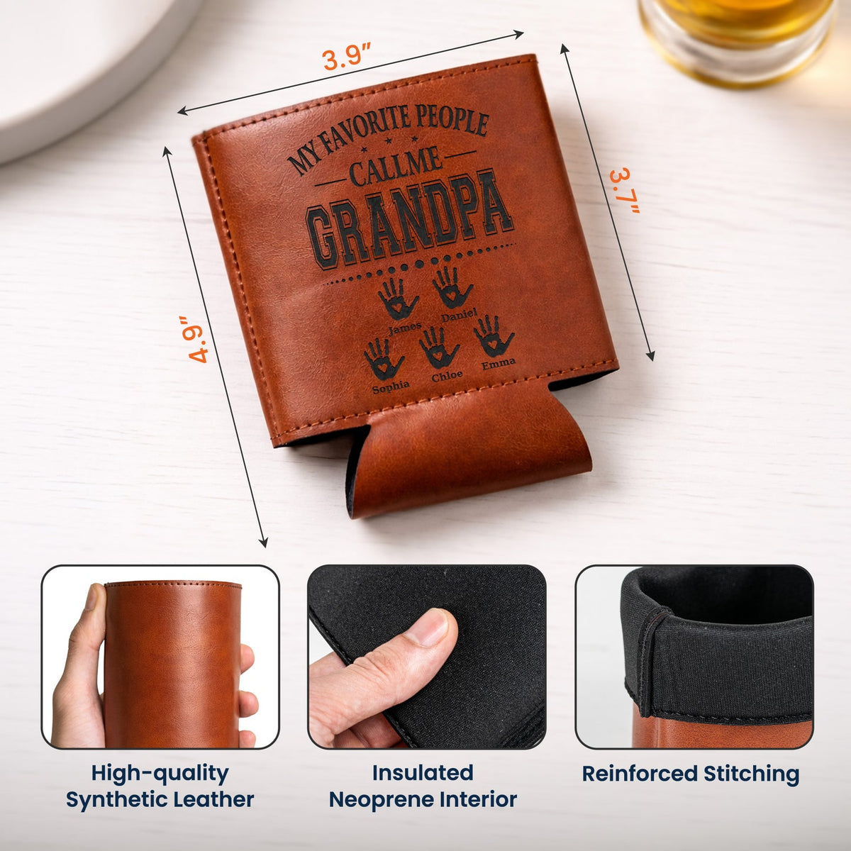 Father's Day Gifts, Legend, Husband, Dad And Grandpa - Personalized Can Cooler