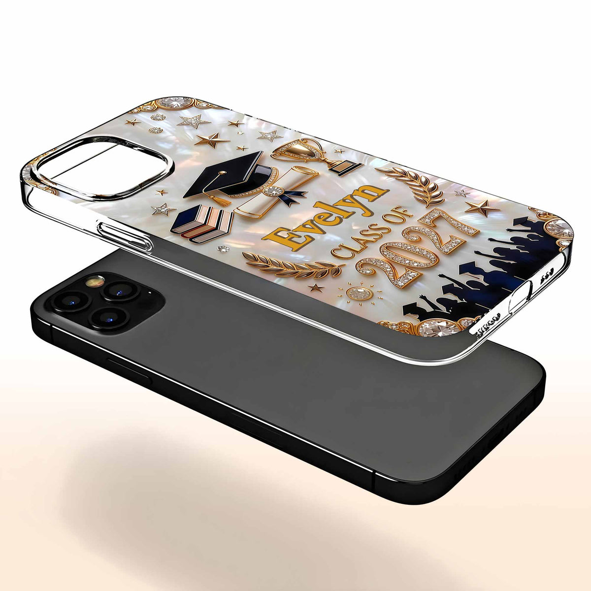 Class Of 2026,2027, Personalized Clear Phone Case, Gift For Graduates