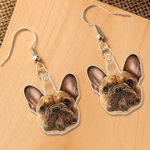 Custom Photo Funny Face Pet Kid Family - Personalized Acrylic Earrings