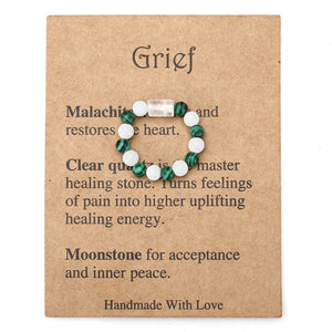 Healing crystals,Beaded elastic ring