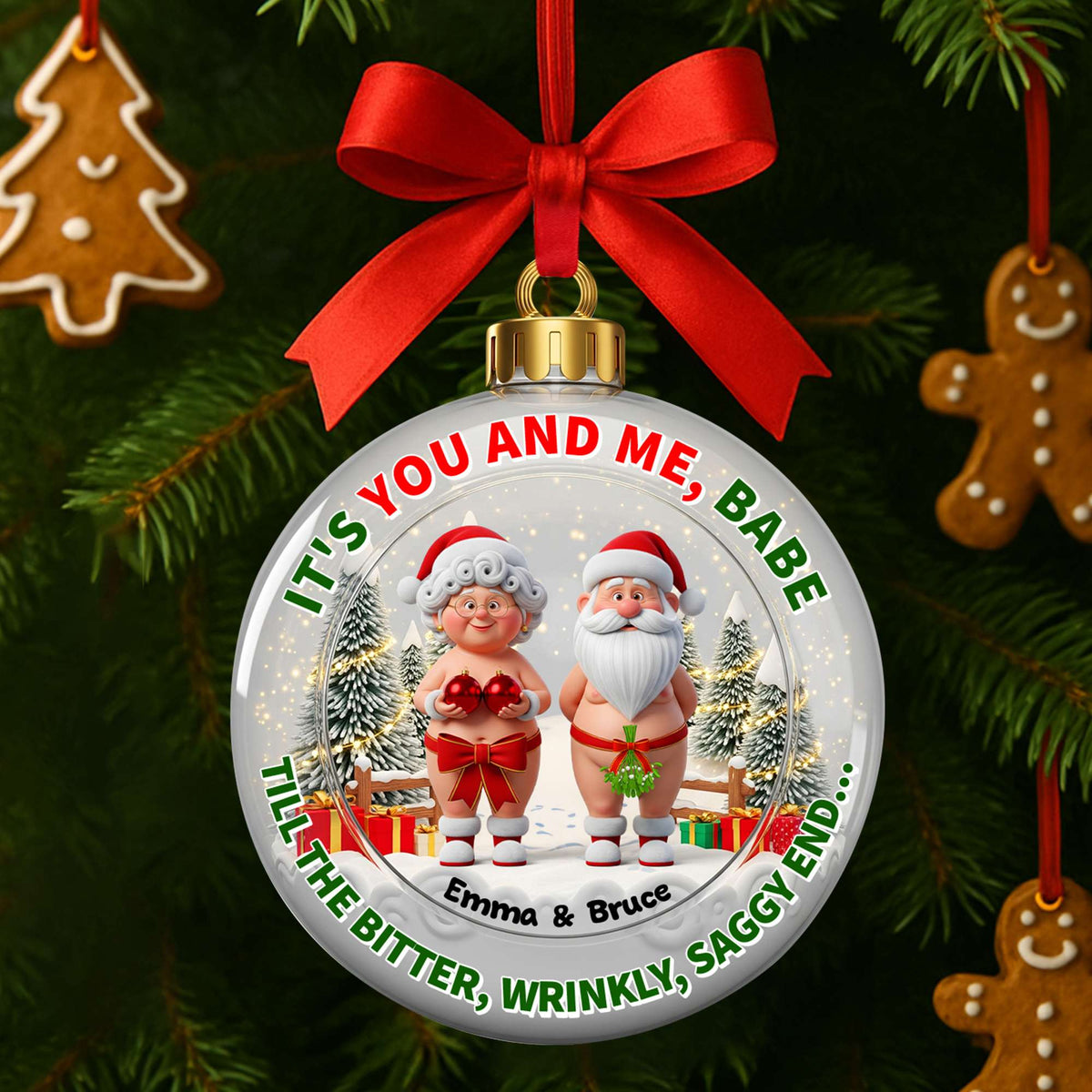 Grumpy Couple Christmas Ornament Personalized Gift For Couple