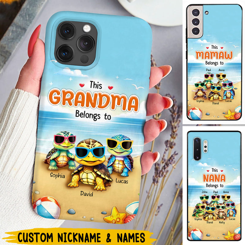 Personalized Summer Beach Cute Ocean Turtle Phone Case
