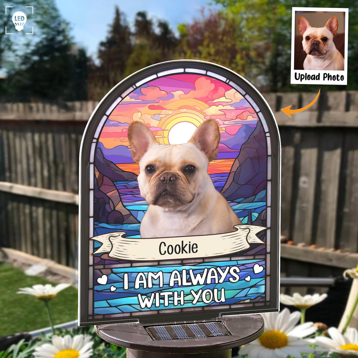 I'm Always With You - Personalized Photo Solar Light