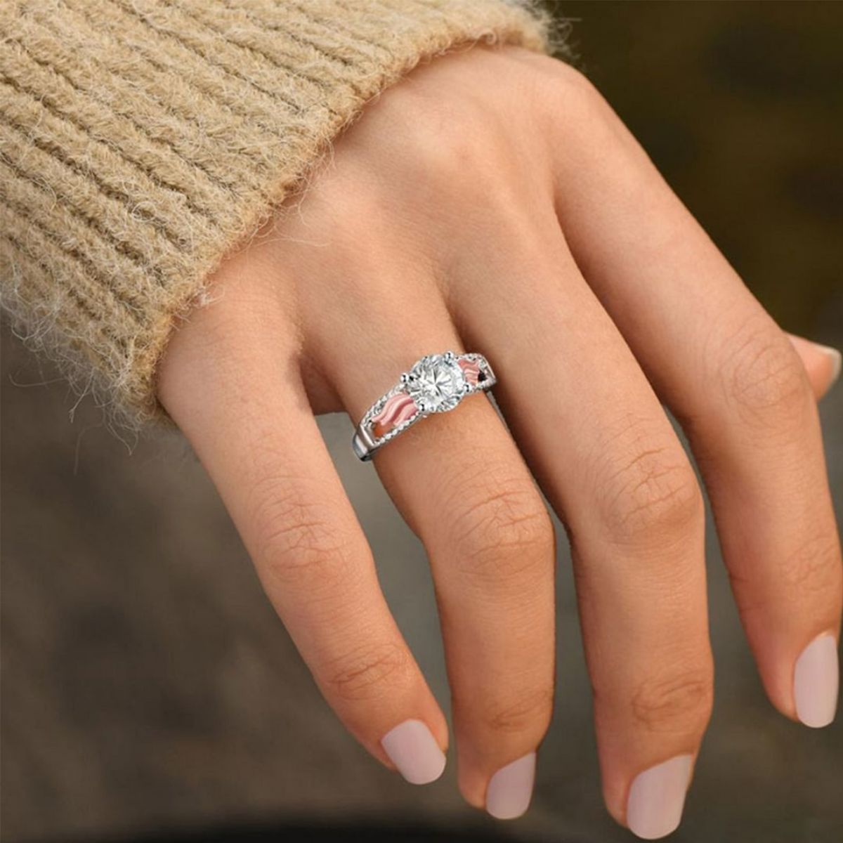 Personalized Circle Wings Memorial Ring - I am not a Widow, I am a wife to a husband with wings