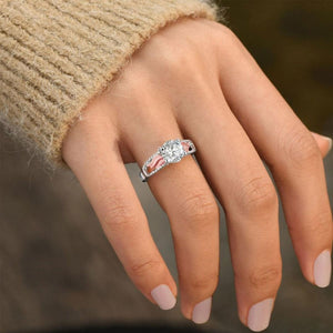 Personalized Circle Wings Memorial Ring - I am not a Widow, I am a wife to a husband with wings