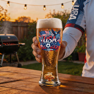 Personalized 2026 Soccer Country Beer Glass | Perfect For Fan Events & Tailgates