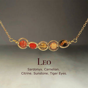 Zodiac Necklace Natural Astrology Jewelry Gift