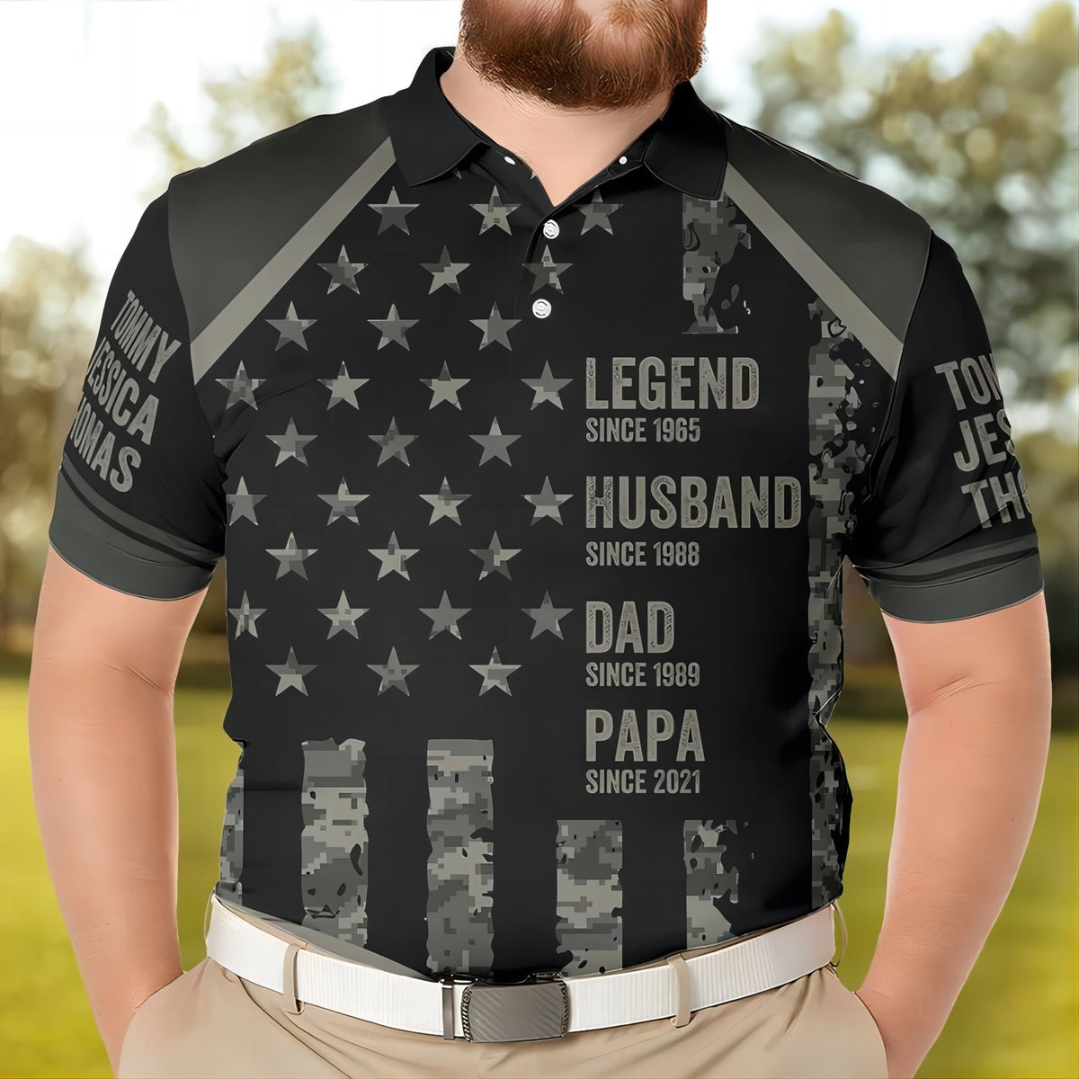 Personalized Polo Shirt - Legend, Husband, Dad, Papa