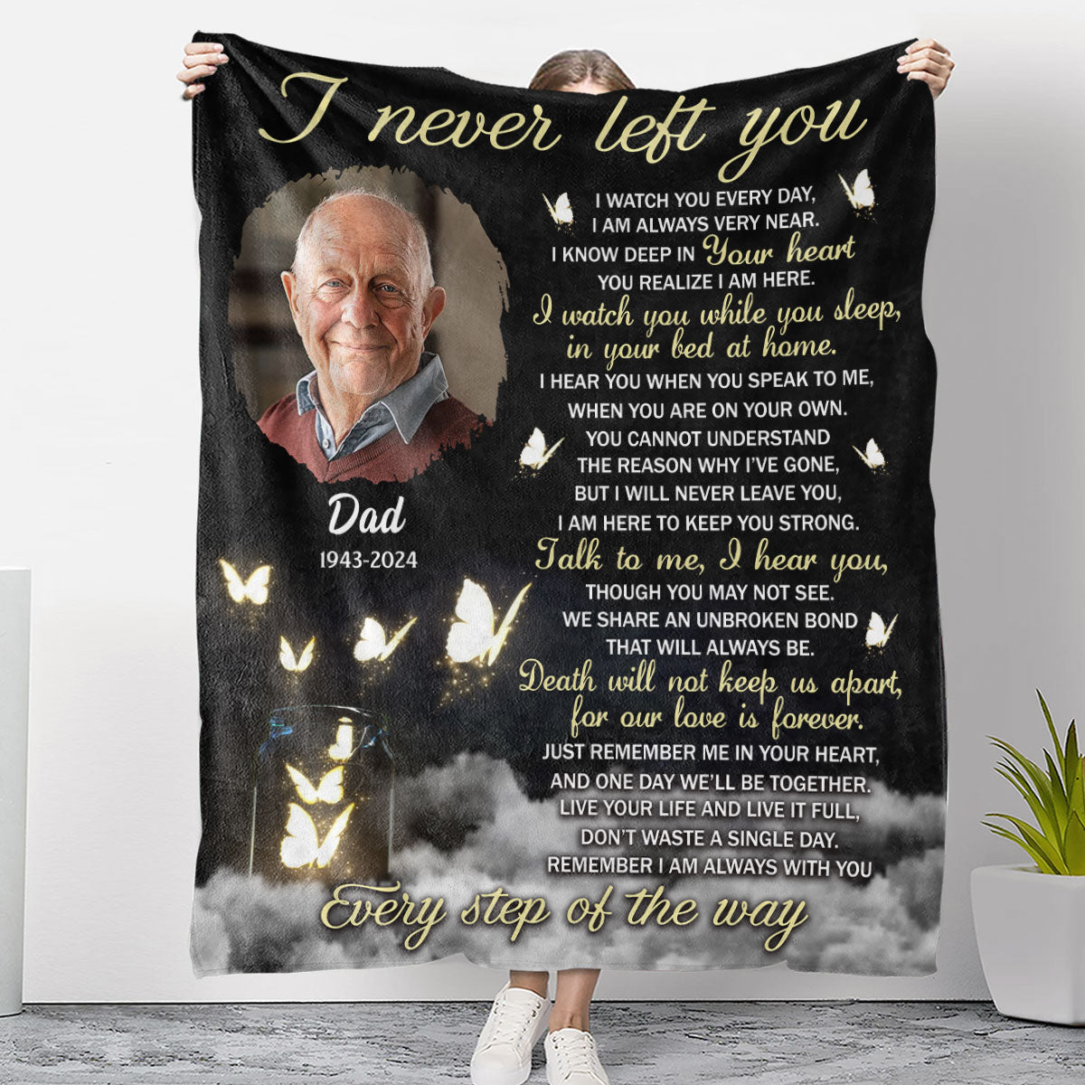Every Step Of The Way - Personalized Memorial Blanket