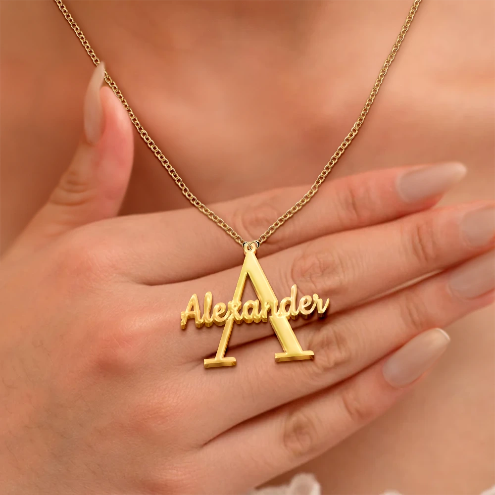 Initials Sign Name - Personalized Letter Necklace