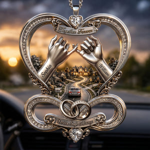 Infinity Love Car Ornament - Personalized Gifts For Couple