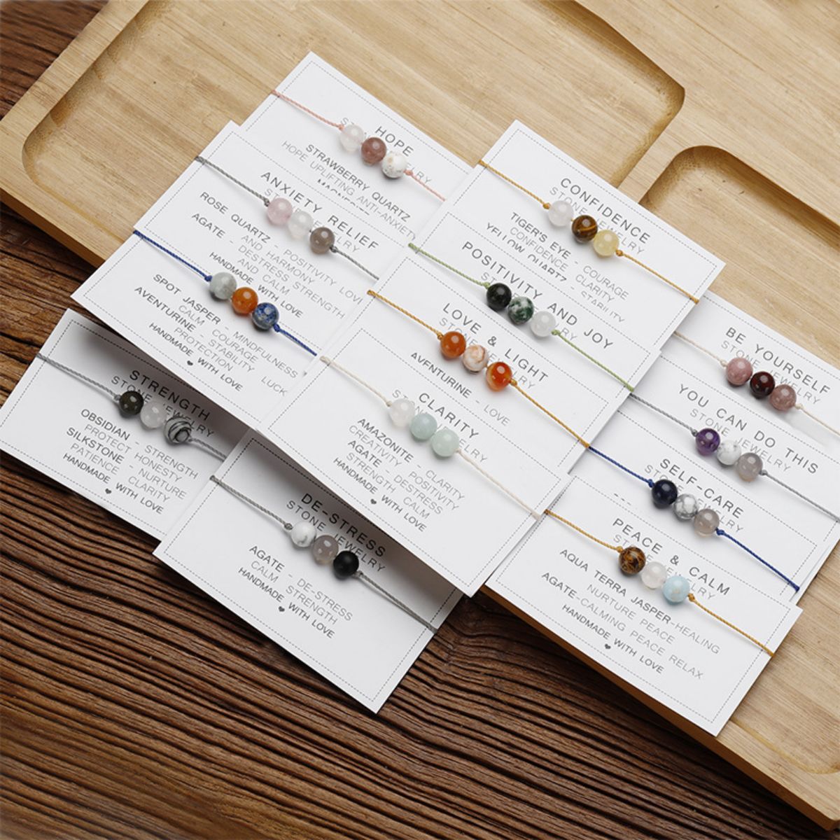 Crystal Bracelet - Real Crystal Jewellery - String Crystal Bracelet - Energy Bracelet