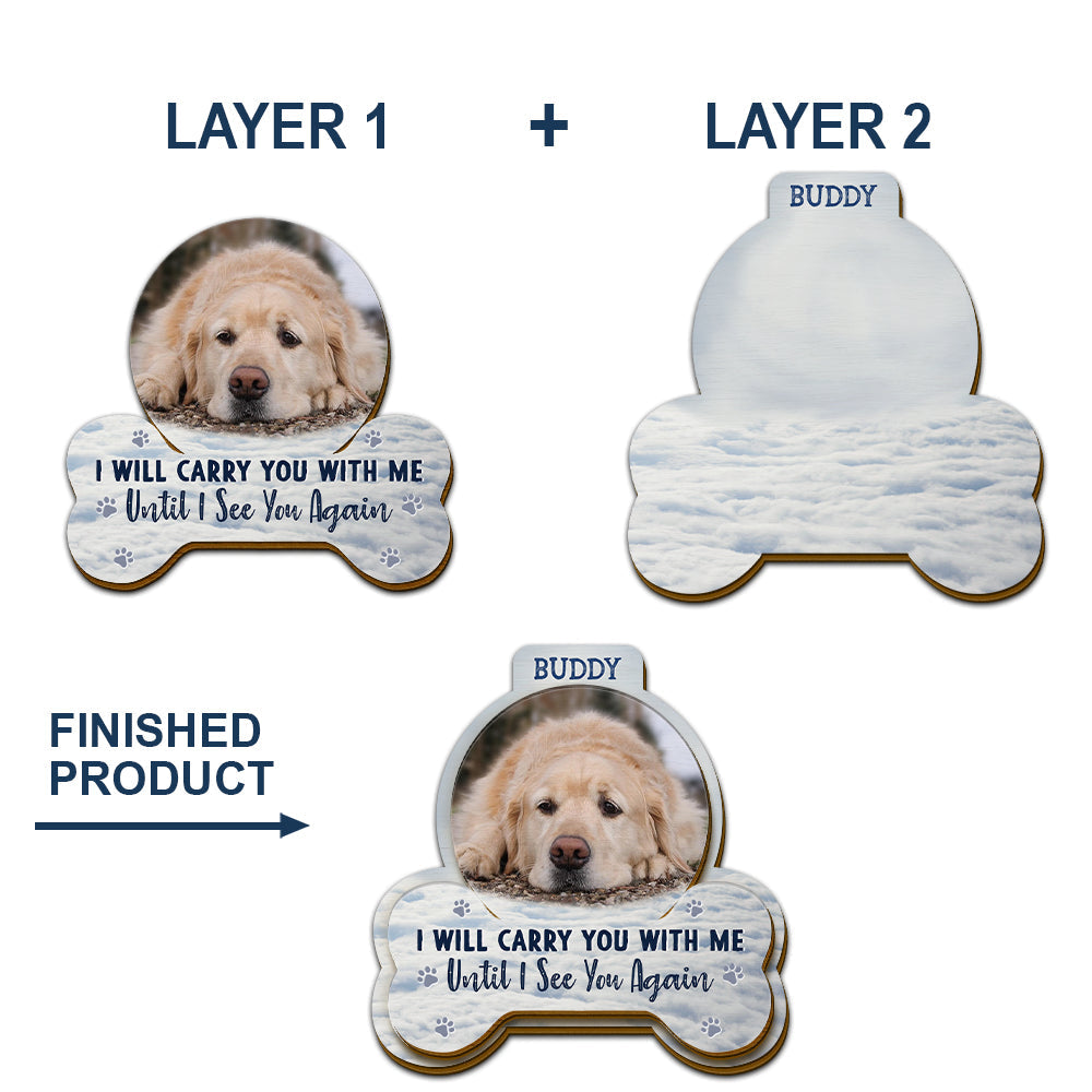 Custom Photo I Will Carry You With Me - Personalized Shaped Car Visor Clip