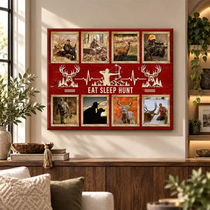 Personalized Deer Hunting Gift, Custom Hunting Photo Collage, Deer Hunter Gift, Hunting Gift for Dad, Hunter Wall Art