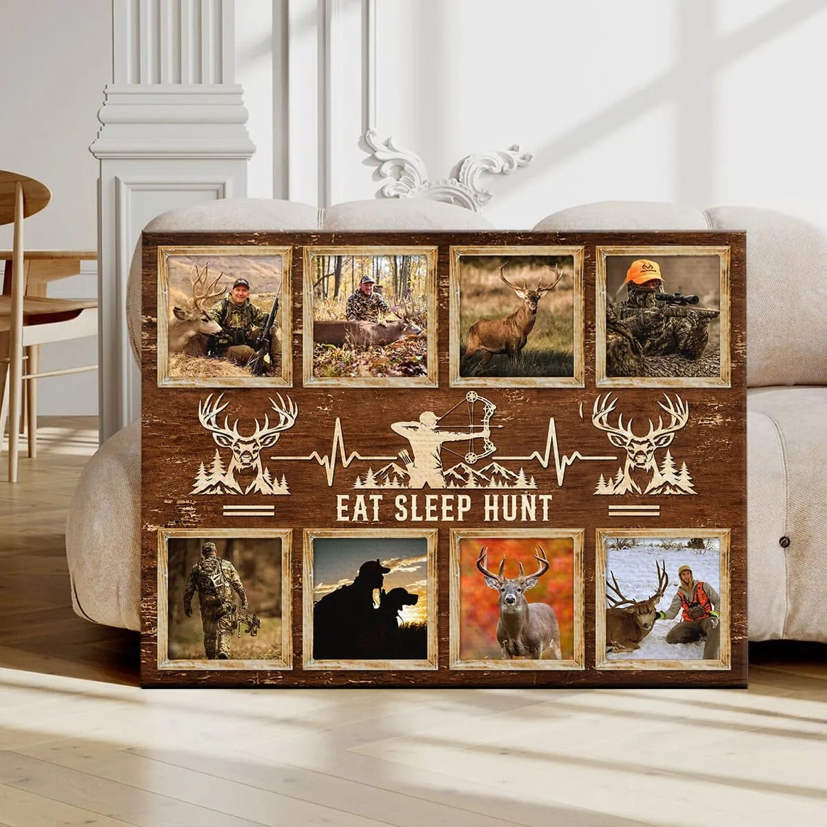 Personalized Deer Hunting Gift, Custom Hunting Photo Collage, Deer Hunter Gift, Hunting Gift for Dad, Hunter Wall Art